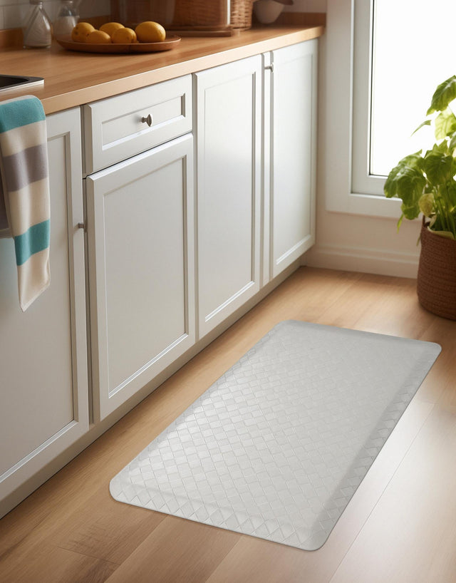 Anti-Fatigue Gray 2' x 3' Comfort Standing Mat for Kitchen, Bath, Laundry Room, Office Colorful PVC Durable Non-Slip Water Resistant Spill Proof Rug Thick Rubber for Sale at Rug Engine