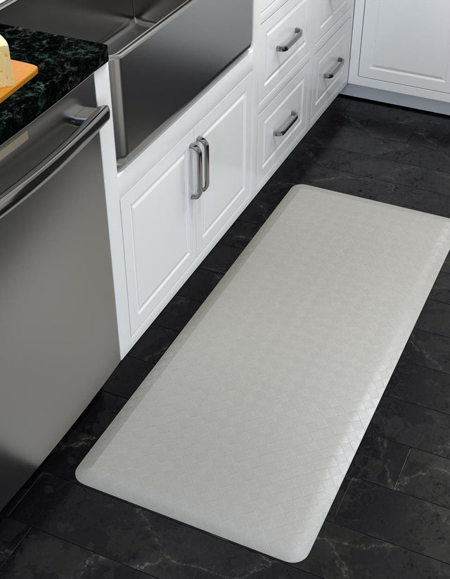 Anti-Fatigue Gray 2' x 5' Comfort Standing Mat for Kitchen, Bath, Laundry Room, Office Colorful PVC Durable Non-Slip Water Resistant Spill Proof Rug Thick Rubber for Sale at Rug Engine