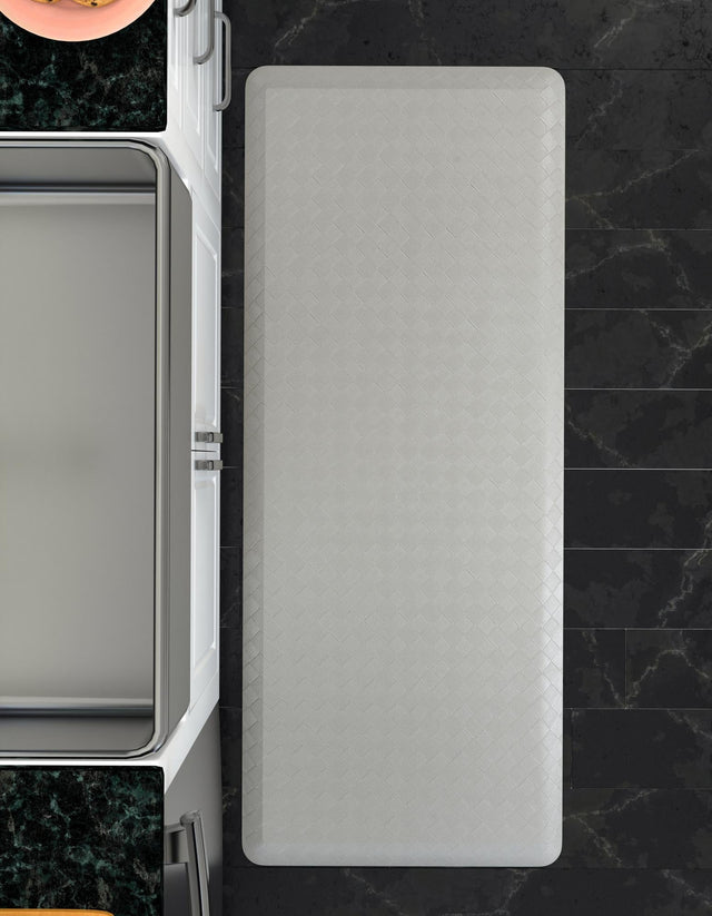 Anti-Fatigue Gray 2' x 5' Comfort Standing Mat for Kitchen, Bath, Laundry Room, Office Colorful PVC Durable Non-Slip Water Resistant Spill Proof Rug Thick Rubber for Sale at Rug Engine