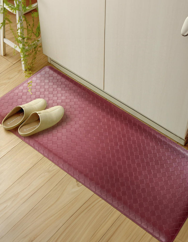 Anti-Fatigue Burgundy Red 2' x 3' Comfort Standing Mat for Kitchen, Bath, Laundry Room, Office Colorful PVC Durable Non-Slip Water Resistant Spill Proof Rug Thick Rubber for Sale at Rug Engine