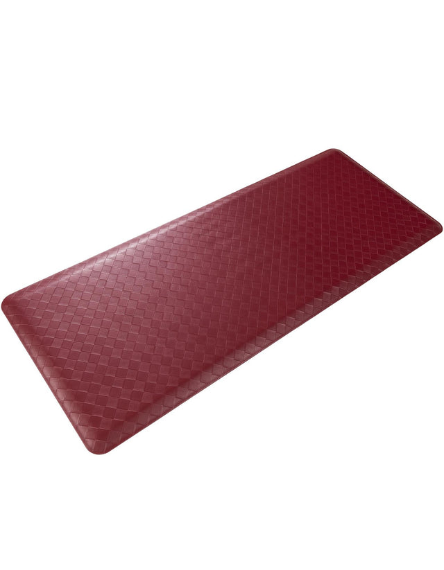 Anti-Fatigue Burgundy Red 2' x 5' Comfort Standing Mat for Kitchen, Bath, Laundry Room, Office Colorful PVC Durable Non-Slip Water Resistant Spill Proof Rug Thick Rubber for Sale at Rug Engine