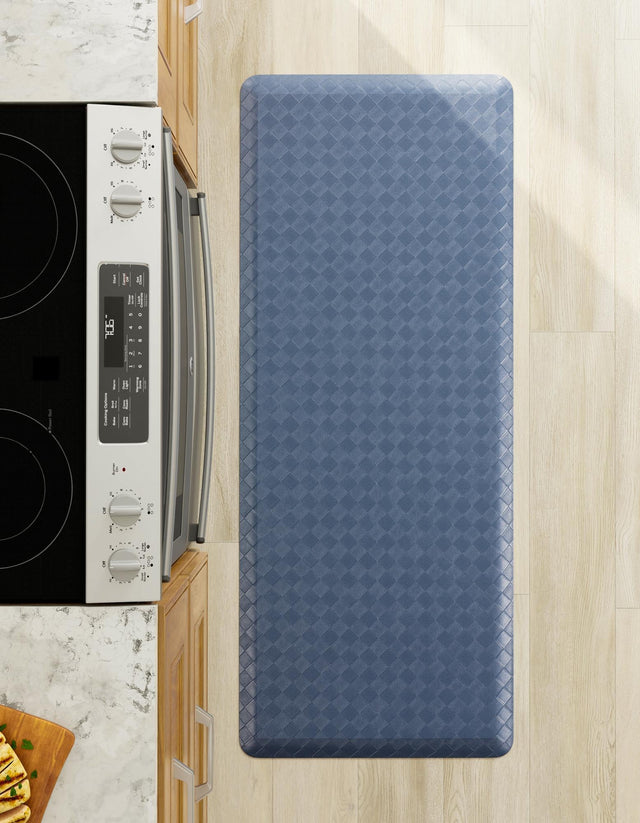 Anti-Fatigue Navy Blue 2' x 3' Comfort Standing Mat for Kitchen, Bath, Laundry Room, Office Colorful PVC Durable Non-Slip Water Resistant Spill Proof Rug Thick Rubber for Sale at Rug Engine