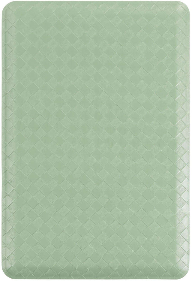 Anti-Fatigue Green 2' x 3' Comfort Standing Mat for Kitchen, Bath, Laundry Room, Office Colorful PVC Durable Non-Slip Water Resistant Spill Proof Rug Thick Rubber for Sale at Rug Engine