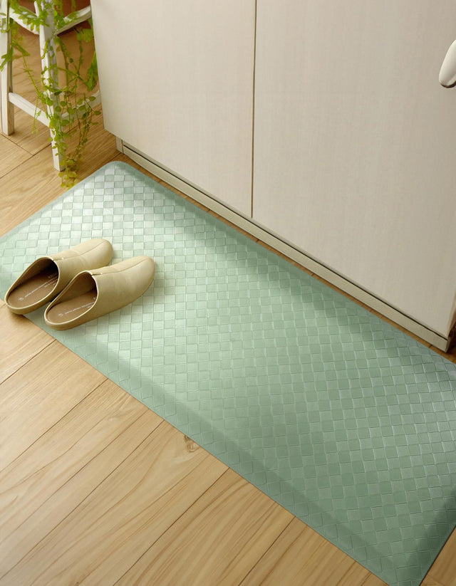 Anti-Fatigue Green 2' x 5' Comfort Standing Mat for Kitchen, Bath, Laundry Room, Office Colorful PVC Durable Non-Slip Water Resistant Spill Proof Rug Thick Rubber for Sale at Rug Engine