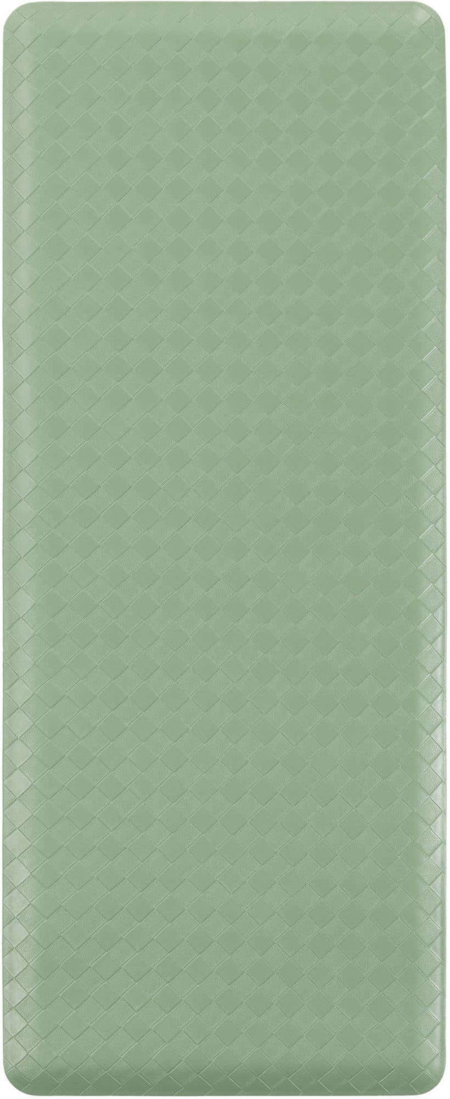 Anti-Fatigue Green 2' x 5' Comfort Standing Mat for Kitchen, Bath, Laundry Room, Office Colorful PVC Durable Non-Slip Water Resistant Spill Proof Rug Thick Rubber for Sale at Rug Engine