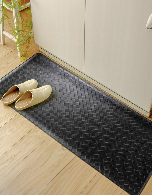 Anti-Fatigue Black 2' x 5' Comfort Standing Mat for Kitchen, Bath, Laundry Room, Office Colorful PVC Durable Non-Slip Water Resistant Spill Proof Rug Thick Rubber for Sale at Rug Engine