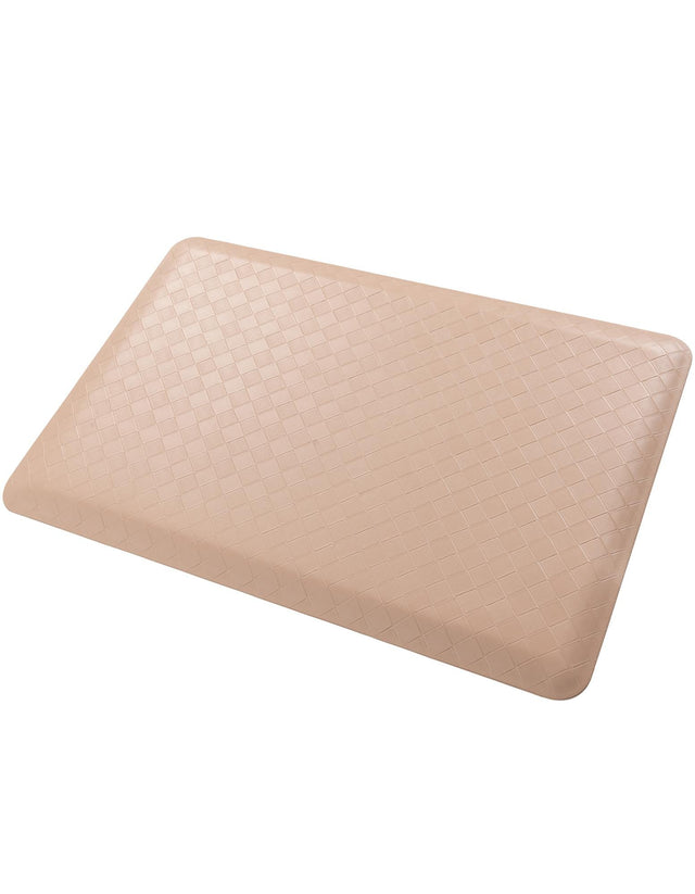Anti-Fatigue Beige 2' x 3' Comfort Standing Mat for Kitchen, Bath, Laundry Room, Office Colorful PVC Durable Non-Slip Water Resistant Spill Proof Rug Thick Rubber for Sale at Rug Engine