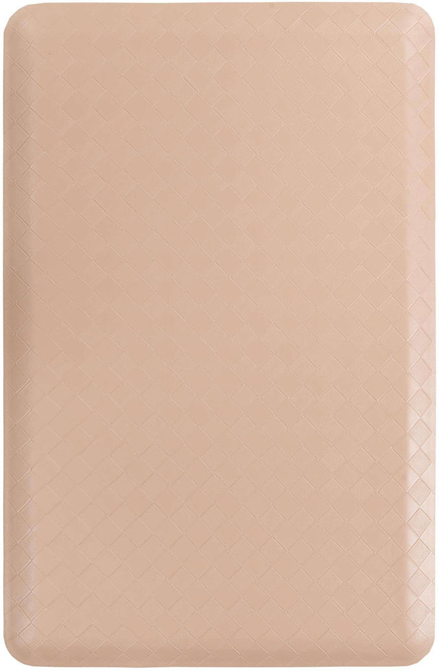 Anti-Fatigue Beige 2' x 3' Comfort Standing Mat for Kitchen, Bath, Laundry Room, Office Colorful PVC Durable Non-Slip Water Resistant Spill Proof Rug Thick Rubber for Sale at Rug Engine