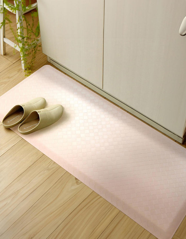 Anti-Fatigue Beige 2' x 5' Comfort Standing Mat for Kitchen, Bath, Laundry Room, Office Colorful PVC Durable Non-Slip Water Resistant Spill Proof Rug Thick Rubber for Sale at Rug Engine