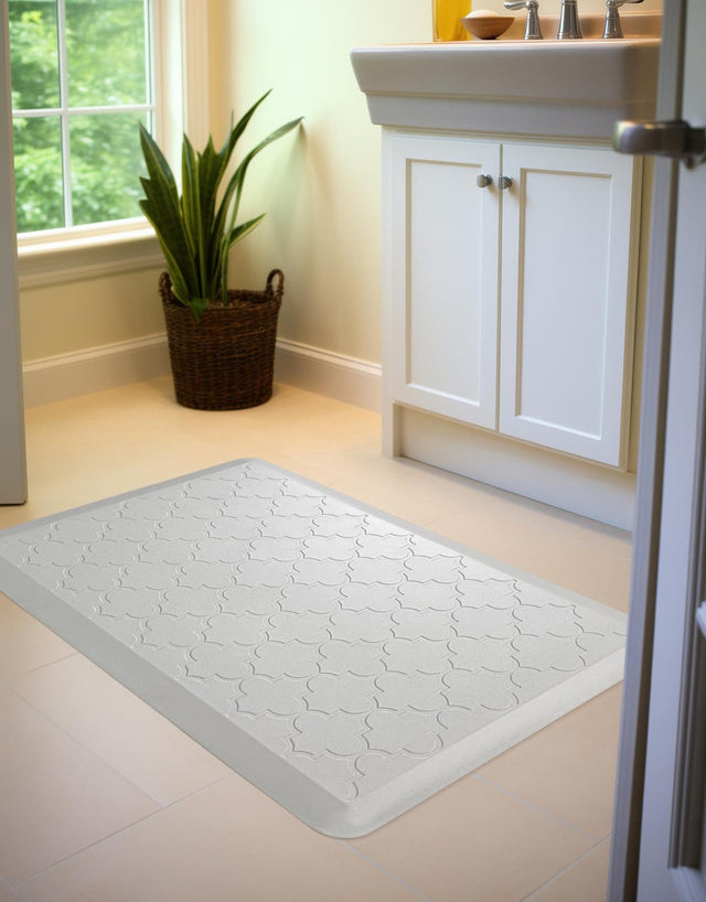 Anti-Fatigue Gray 2' x 3' Comfort Standing Mat for Kitchen, Bath, Laundry Room, Office Colorful PVC Durable Non-Slip Water Resistant Spill Proof Rug Thick Rubber for Sale at Rug Engine