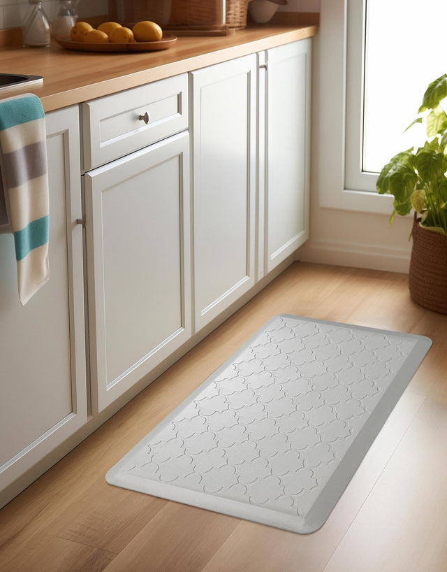 Anti-Fatigue Gray 2' x 3' Comfort Standing Mat for Kitchen, Bath, Laundry Room, Office Colorful PVC Durable Non-Slip Water Resistant Spill Proof Rug Thick Rubber for Sale at Rug Engine