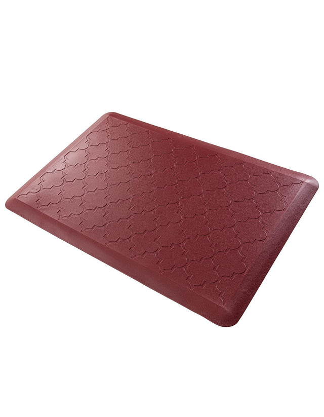 Anti-Fatigue Burgundy Red 2' x 3' Comfort Standing Mat for Kitchen, Bath, Laundry Room, Office Colorful PVC Durable Non-Slip Water Resistant Spill Proof Rug Thick Rubber for Sale at Rug Engine