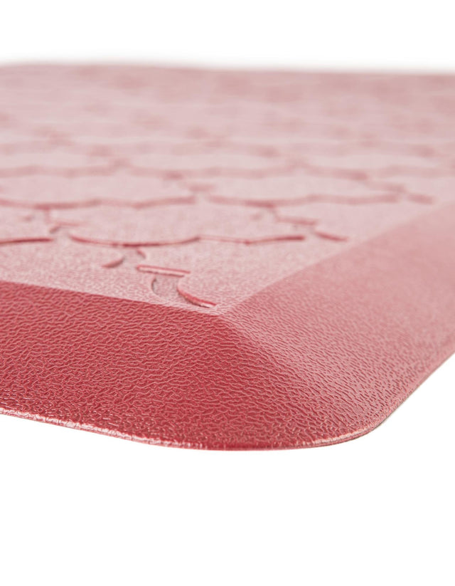 Anti-Fatigue Burgundy Red 2' x 3' Comfort Standing Mat for Kitchen, Bath, Laundry Room, Office Colorful PVC Durable Non-Slip Water Resistant Spill Proof Rug Thick Rubber for Sale at Rug Engine