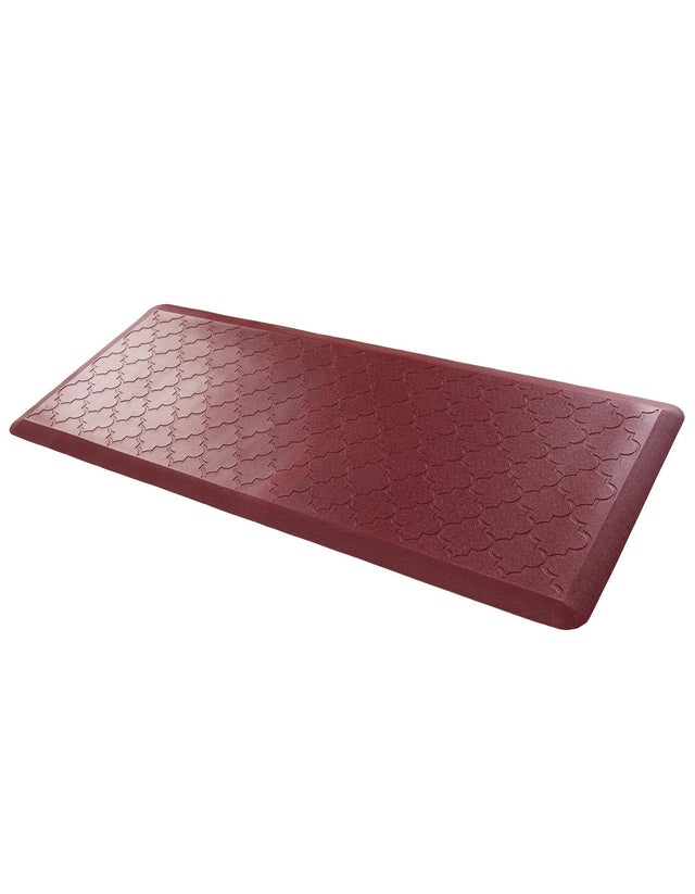 Anti-Fatigue Burgundy Red 2' x 5' Comfort Standing Mat for Kitchen, Bath, Laundry Room, Office Colorful PVC Durable Non-Slip Water Resistant Spill Proof Rug Thick Rubber for Sale at Rug Engine