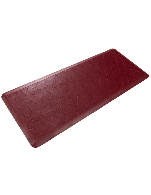 Anti-Fatigue Burgundy Red 2' x 5' Comfort Standing Mat for Kitchen, Bath, Laundry Room, Office Colorful PVC Durable Non-Slip Water Resistant Spill Proof Rug Thick Rubber for Sale at Rug Engine