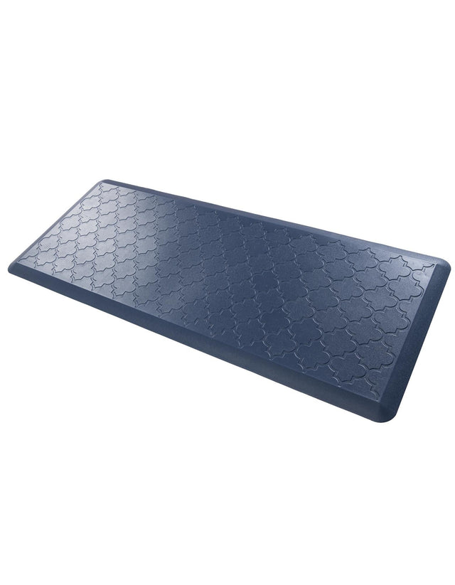 Anti-Fatigue Navy Blue 2' x 5' Comfort Standing Mat for Kitchen, Bath, Laundry Room, Office Colorful PVC Durable Non-Slip Water Resistant Spill Proof Rug Thick Rubber for Sale at Rug Engine