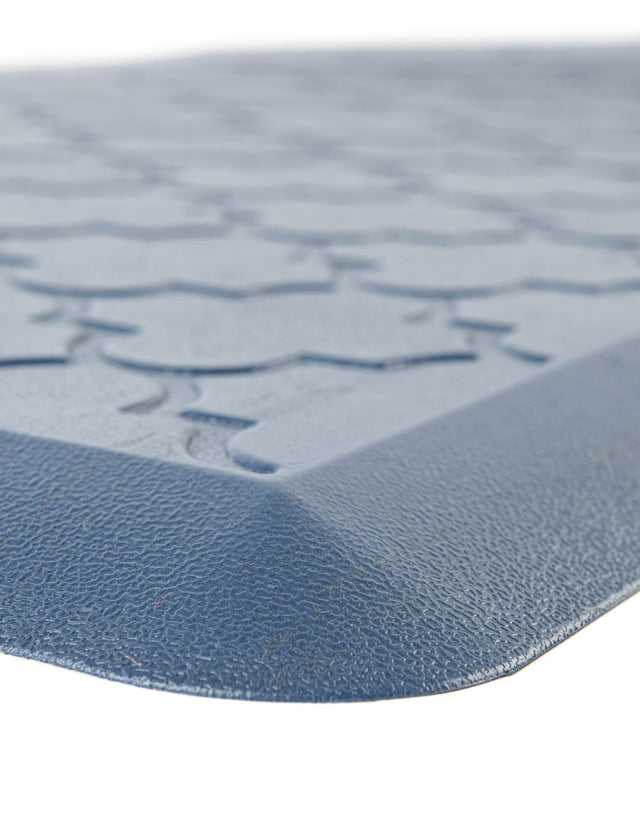 Anti-Fatigue Navy Blue 2' x 5' Comfort Standing Mat for Kitchen, Bath, Laundry Room, Office Colorful PVC Durable Non-Slip Water Resistant Spill Proof Rug Thick Rubber for Sale at Rug Engine