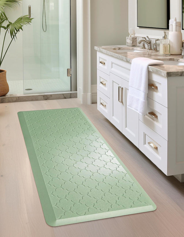 Anti-Fatigue Green 2' x 3' Comfort Standing Mat for Kitchen, Bath, Laundry Room, Office Colorful PVC Durable Non-Slip Water Resistant Spill Proof Rug Thick Rubber for Sale at Rug Engine