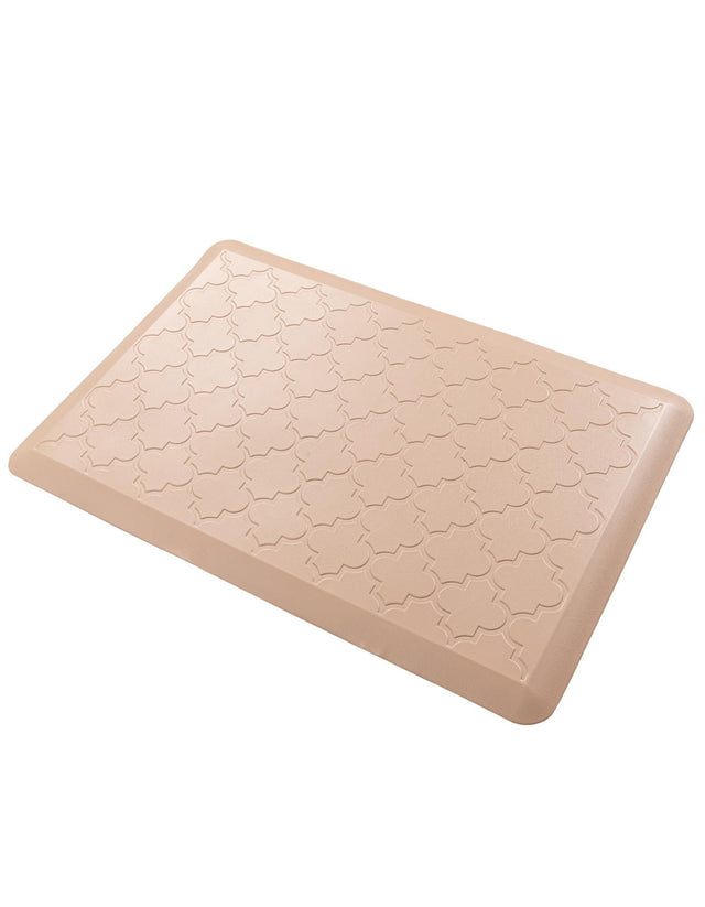 Anti-Fatigue Beige 2' x 3' Comfort Standing Mat for Kitchen, Bath, Laundry Room, Office Colorful PVC Durable Non-Slip Water Resistant Spill Proof Rug Thick Rubber for Sale at Rug Engine