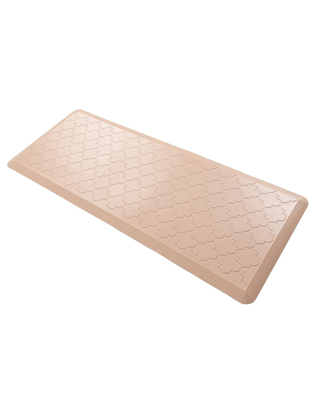 Anti-Fatigue Beige 2' x 5' Comfort Standing Mat for Kitchen, Bath, Laundry Room, Office Colorful PVC Durable Non-Slip Water Resistant Spill Proof Rug Thick Rubber for Sale at Rug Engine
