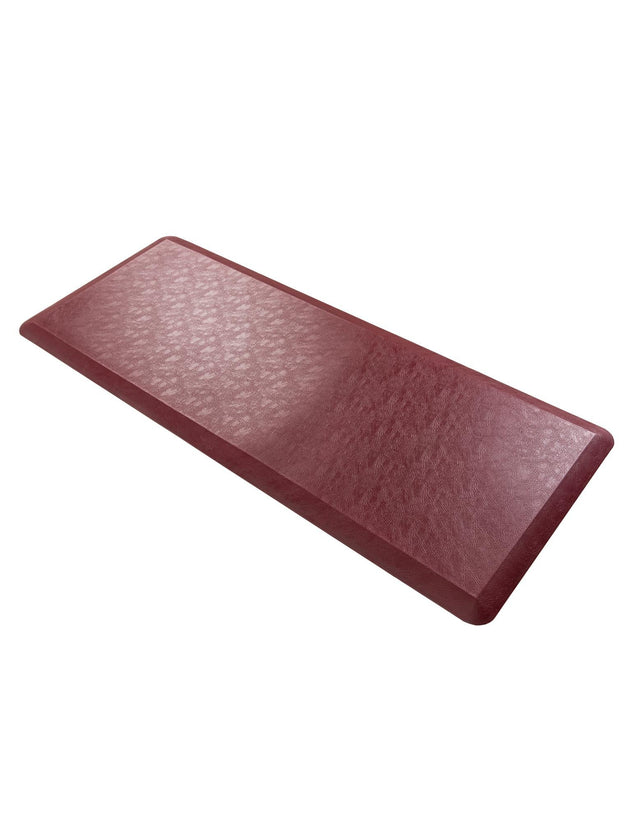 Anti-Fatigue Burgundy Red 2' x 5' Comfort Standing Mat for Kitchen, Bath, Laundry Room, Office Colorful PVC Durable Non-Slip Water Resistant Spill Proof Rug Thick Rubber for Sale at Rug Engine