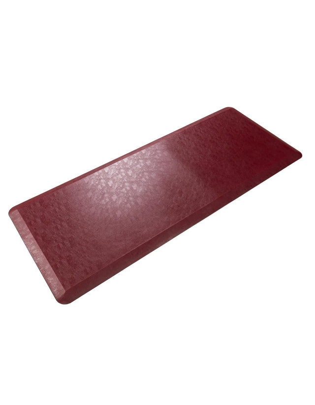 Anti-Fatigue Burgundy Red 2' x 5' Comfort Standing Mat for Kitchen, Bath, Laundry Room, Office Colorful PVC Durable Non-Slip Water Resistant Spill Proof Rug Thick Rubber for Sale at Rug Engine