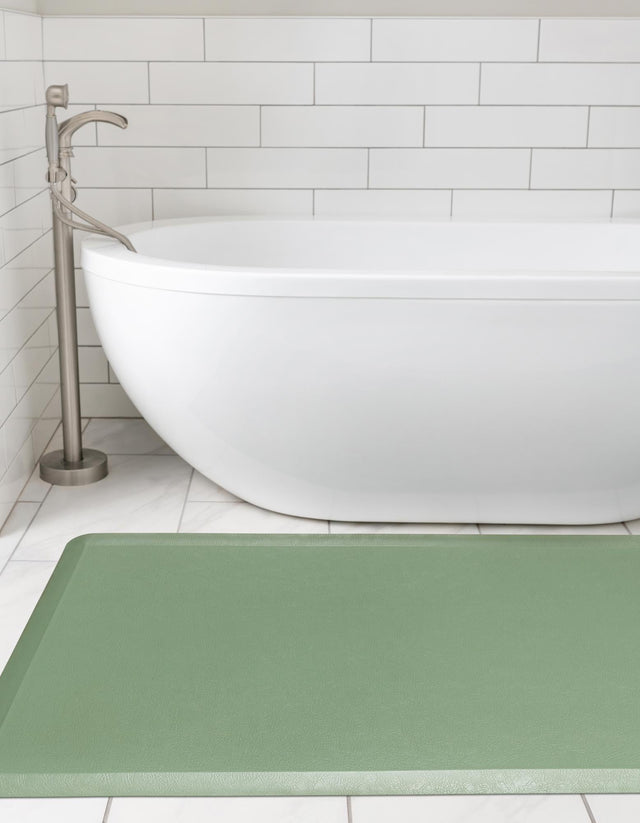 Anti-Fatigue Green 2' x 3' Comfort Standing Mat for Kitchen, Bath, Laundry Room, Office Colorful PVC Durable Non-Slip Water Resistant Spill Proof Rug Thick Rubber for Sale at Rug Engine