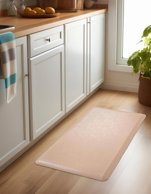 Anti-Fatigue Beige 2' x 3' Comfort Standing Mat for Kitchen, Bath, Laundry Room, Office Colorful PVC Durable Non-Slip Water Resistant Spill Proof Rug Thick Rubber for Sale at Rug Engine