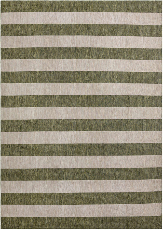 Green 10' x 14' 1 Outdoor Striped Rectangle Area Rug Weather Resistant for Patio, Deck, Terrace, Balcony, Porch Geometric Pattern Waterproof Carpet for Sale at Rug Engine