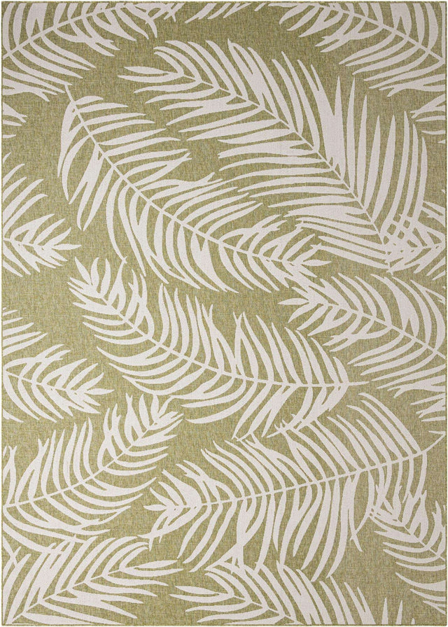 Green 10' x 14' 1 Outdoor Botanical Rectangle Area Rug Weather Resistant for Patio, Deck, Terrace, Balcony, Porch Polypropylene Garden Floral Tropical Carpet for Sale at Rug Engine