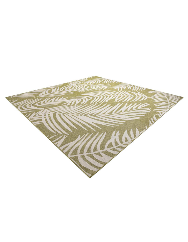Green 12' x 12' Outdoor Botanical Square Area Rug Weather Resistant for Patio, Deck, Terrace, Balcony, Porch Polypropylene Garden Floral Tropical Carpet for Sale at Rug Engine