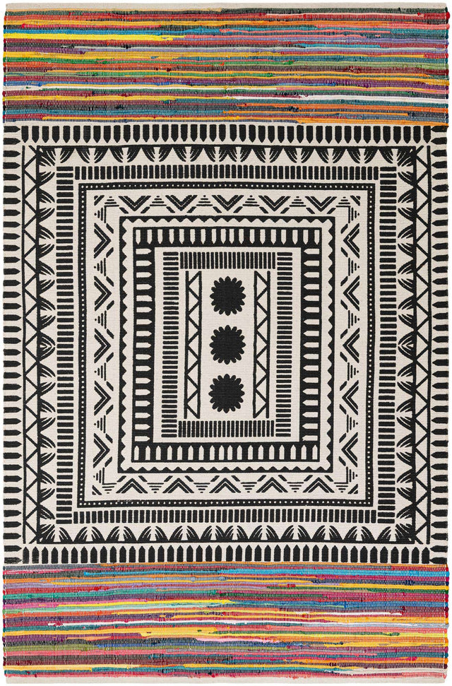 Multicolor 6' 1 x 9' Chindi Cotton Rectangle Area Rug Interior Design Home Decor Carpet Mat for Sale at Rug Engine