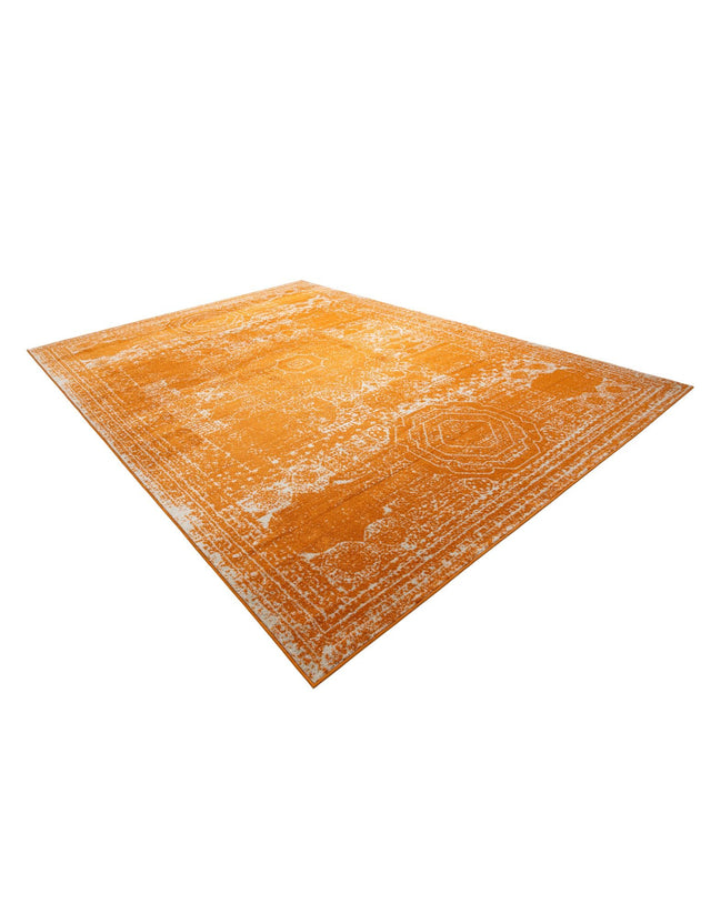 Orange 10' x 14' 1 Bromley Rectangle Area Rug 100% Polypropylene With Cotton Backing Vintage Distressed Colorful Traditional Carpet for Living Dining Rooms Offices for Sale at Rug Engine