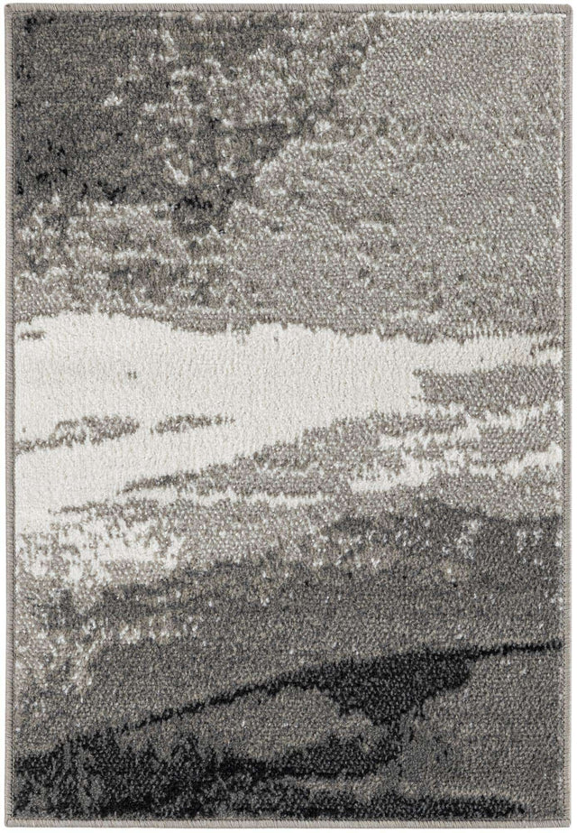 Black 2' x 3' 1 Norge Rectangle Area Rug 100% Polypropylene Easy Clean Non Shed Stain Resistant Modern Carpet for Home Interior Design for Sale at Rug Engine