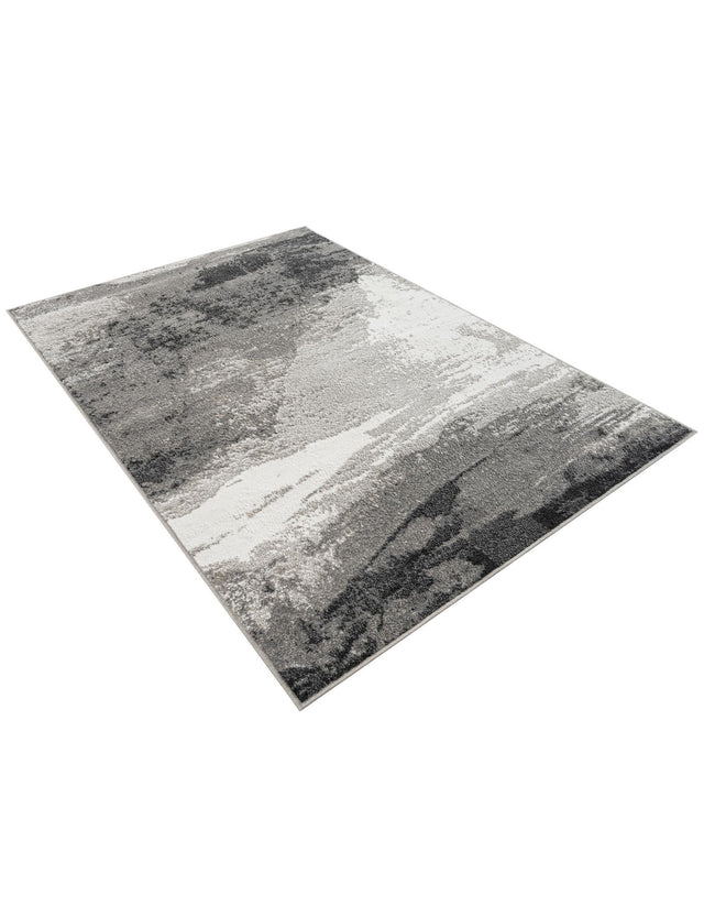 Black 5' 1 x 7' 1 Norge Rectangle Area Rug 100% Polypropylene Easy Clean Non Shed Stain Resistant Modern Carpet for Home Interior Design for Sale at Rug Engine