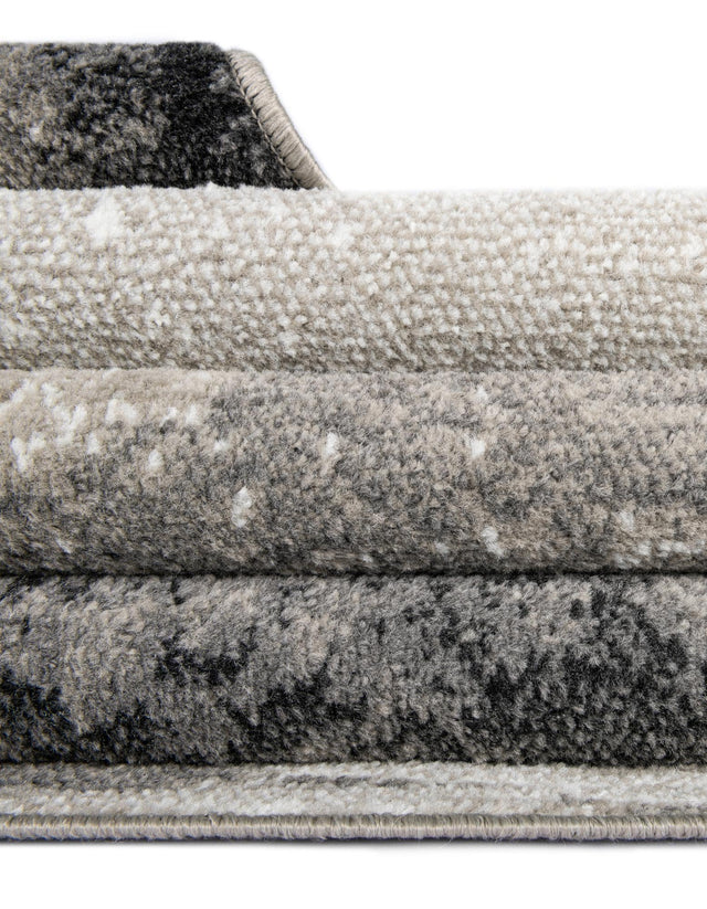 Black 2' 7 x 10' Norge Runner Area Rug 100% Polypropylene Easy Clean Non Shed Stain Resistant Modern Carpet for Home Interior Design for Sale at Rug Engine