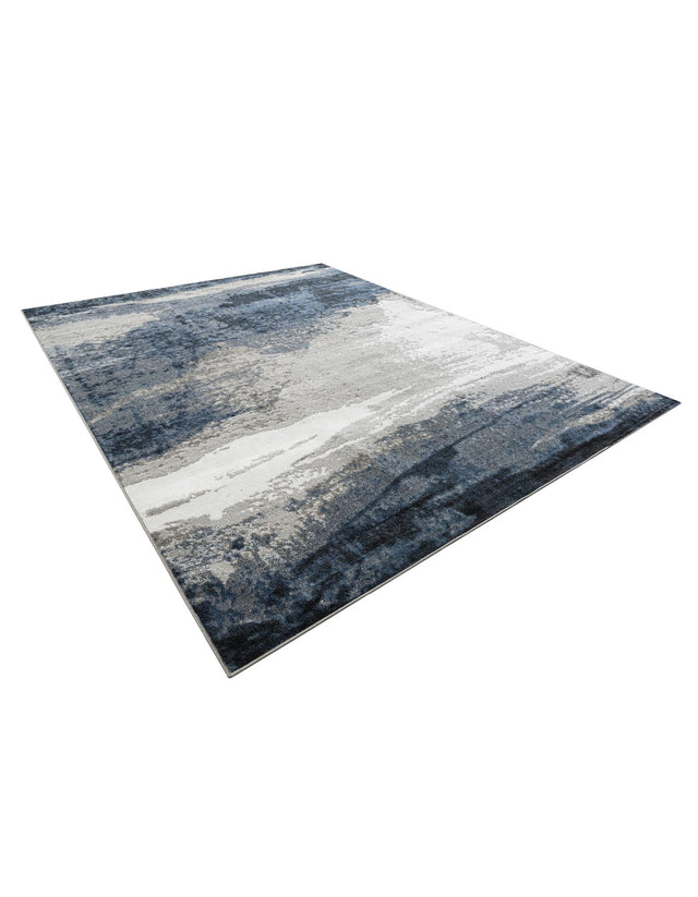 Blue 10' x 13' 1 Norge Rectangle Area Rug 100% Polypropylene Easy Clean Non Shed Stain Resistant Modern Carpet for Home Interior Design for Sale at Rug Engine