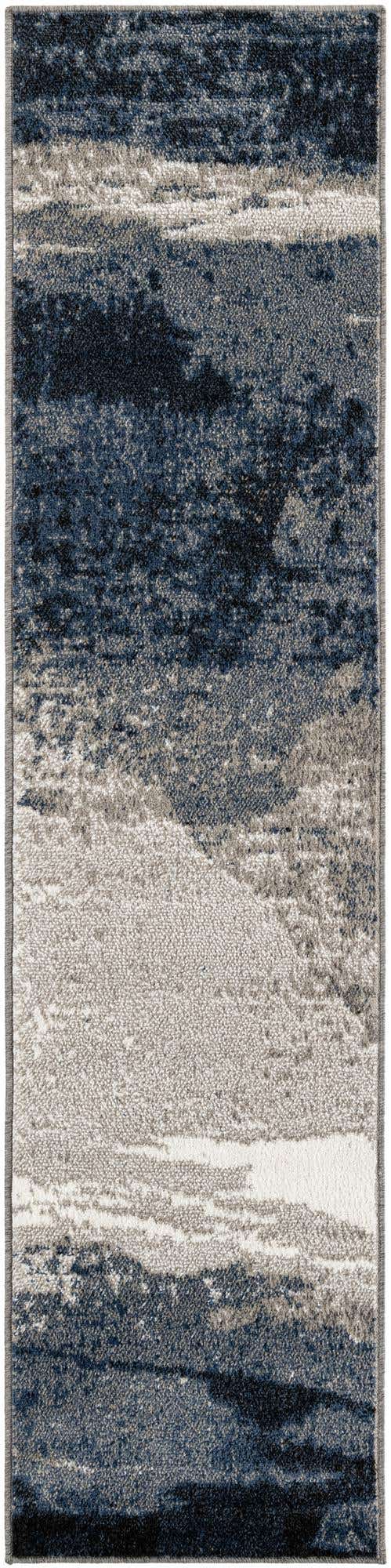 Blue 2' x 8' Norge Runner Area Rug 100% Polypropylene Easy Clean Non Shed Stain Resistant Modern Carpet for Home Interior Design for Sale at Rug Engine