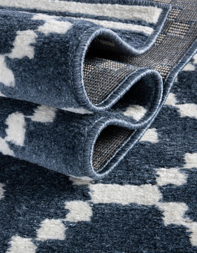 Blue 10' x 10' Norge Square Area Rug 100% Polypropylene Easy Clean Non Shed Stain Resistant Modern Carpet for Home Interior Design for Sale at Rug Engine