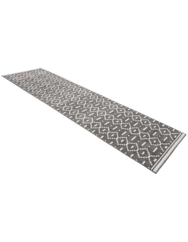 Gray 2' 7 x 10' Norge Runner Area Rug 100% Polypropylene Easy Clean Non Shed Stain Resistant Modern Carpet for Home Interior Design for Sale at Rug Engine
