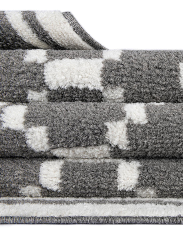 Gray 10' x 10' Norge Round Area Rug 100% Polypropylene Easy Clean Non Shed Stain Resistant Modern Carpet for Home Interior Design for Sale at Rug Engine