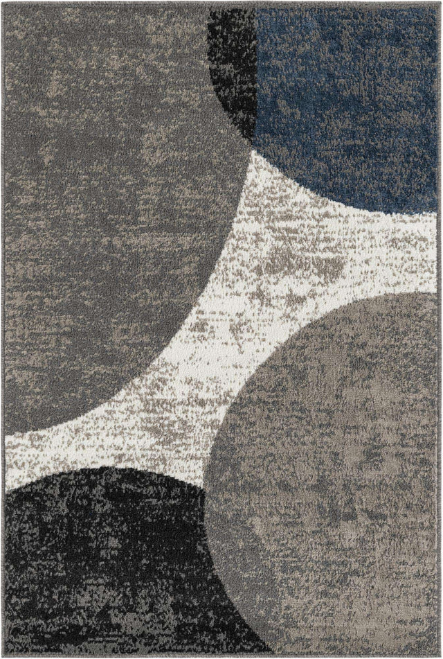 Multicolor 4' 1 x 6' 1 Norge Rectangle Area Rug 100% Polypropylene Easy Clean Non Shed Stain Resistant Modern Carpet for Home Interior Design for Sale at Rug Engine
