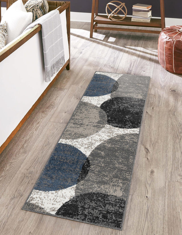 Multicolor 2' x 8' Norge Runner Area Rug 100% Polypropylene Easy Clean Non Shed Stain Resistant Modern Carpet for Home Interior Design for Sale at Rug Engine