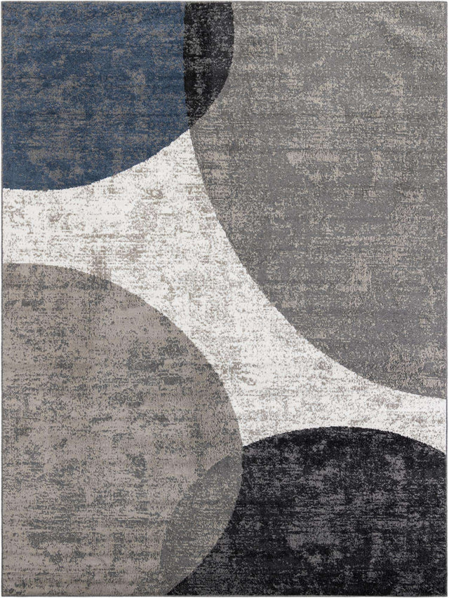 Multicolor 9' x 12' Norge Rectangle Area Rug 100% Polypropylene Easy Clean Non Shed Stain Resistant Modern Carpet for Home Interior Design for Sale at Rug Engine