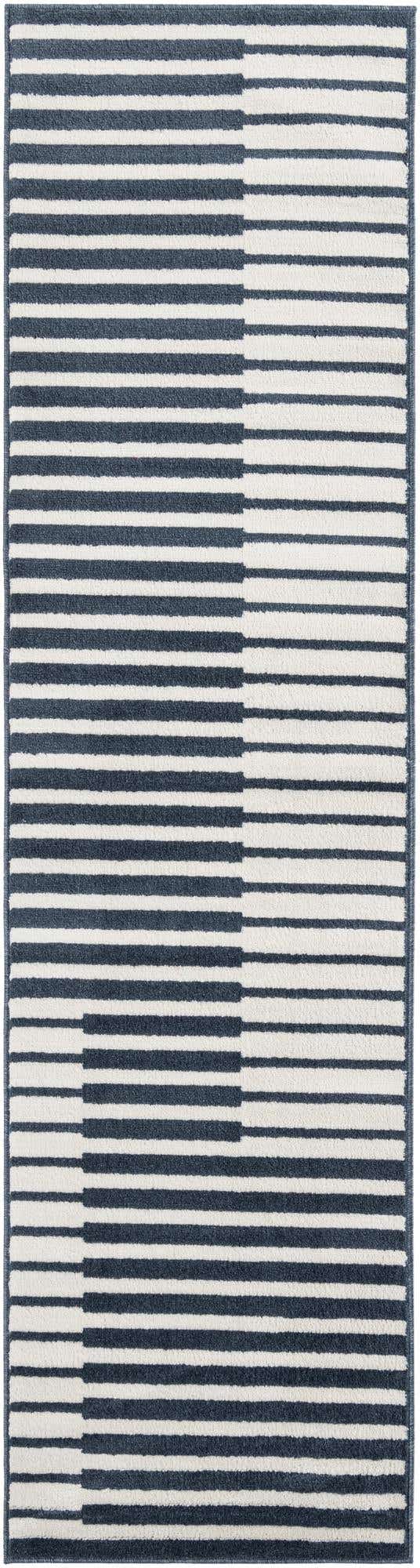 Blue 2' 7 x 10' Norge Runner Area Rug 100% Polypropylene Easy Clean Non Shed Stain Resistant Modern Carpet for Home Interior Design for Sale at Rug Engine