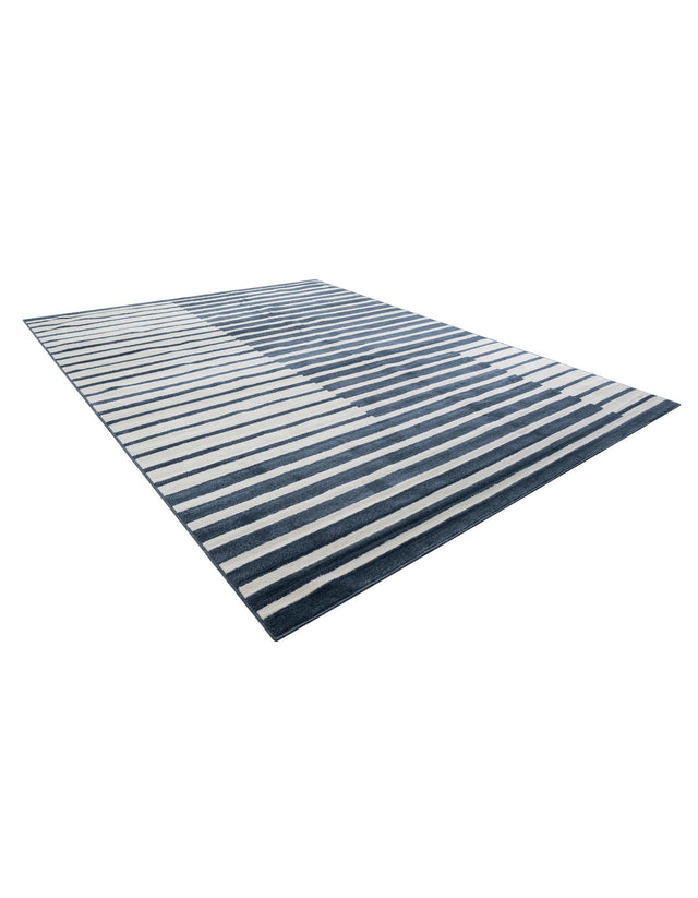 Blue 10' x 13' 1 Norge Rectangle Area Rug 100% Polypropylene Easy Clean Non Shed Stain Resistant Modern Carpet for Home Interior Design for Sale at Rug Engine