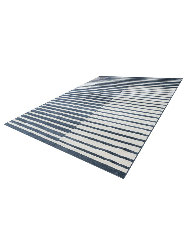 Blue 10' x 13' 1 Norge Rectangle Area Rug 100% Polypropylene Easy Clean Non Shed Stain Resistant Modern Carpet for Home Interior Design for Sale at Rug Engine