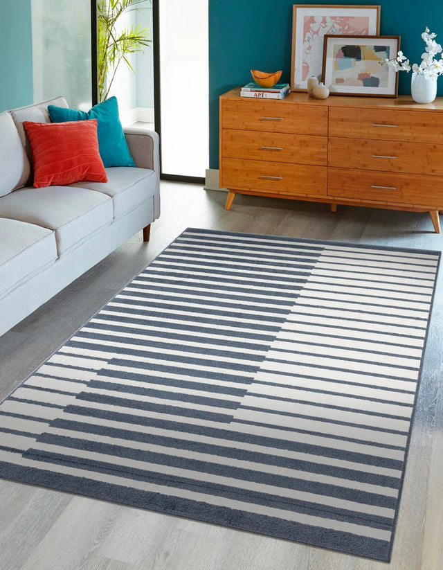 Blue 10' x 13' 1 Norge Rectangle Area Rug 100% Polypropylene Easy Clean Non Shed Stain Resistant Modern Carpet for Home Interior Design for Sale at Rug Engine