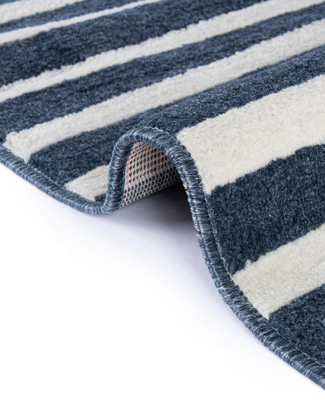 Blue 7' 10 x 7' 10 Norge Square Area Rug 100% Polypropylene Easy Clean Non Shed Stain Resistant Modern Carpet for Home Interior Design for Sale at Rug Engine