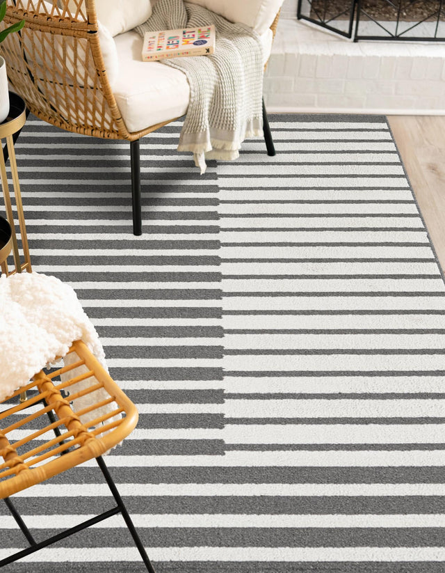 Gray 10' x 13' 1 Norge Rectangle Area Rug 100% Polypropylene Easy Clean Non Shed Stain Resistant Modern Carpet for Home Interior Design for Sale at Rug Engine